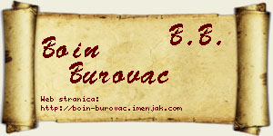 Boin Burovac vizit kartica